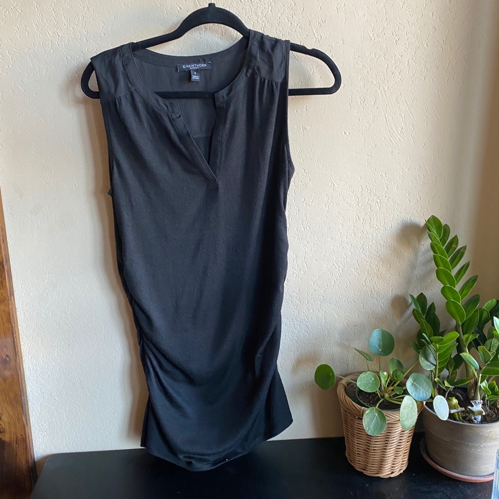 Sleek black maternity top